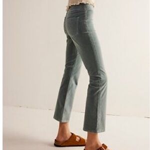 Free People Cropped Pants in Sage Green